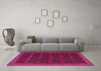 Machine Washable Southwestern Pink Country Rug, wshtr3346pnk