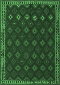 Southwestern Emerald Green Country Rug, tr3346emgrn