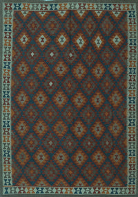 Southwestern Light Blue Country Rug, tr3346lblu