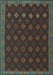 Southwestern Light Blue Country Rug, tr3346lblu