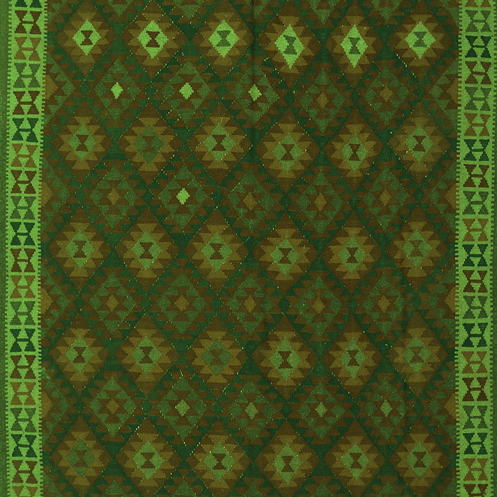 Southwestern Green Country Rug, tr3346grn