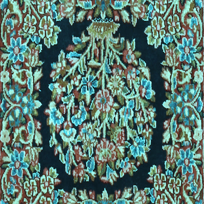 Machine Washable Persian Light Blue Traditional Rug, wshtr3347lblu