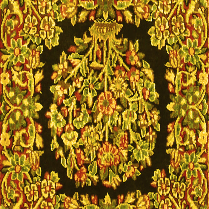 Machine Washable Persian Yellow Traditional Rug, wshtr3347yw