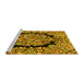 Sideview of Machine Washable Persian Yellow Traditional Rug, wshtr3347yw