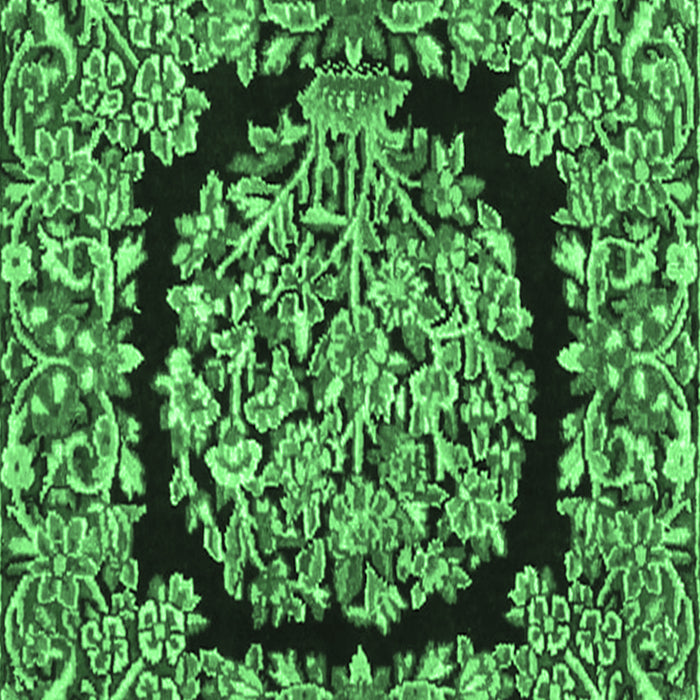 Machine Washable Persian Emerald Green Traditional Area Rugs, wshtr3347emgrn