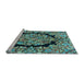 Sideview of Machine Washable Persian Light Blue Traditional Rug, wshtr3347lblu