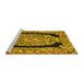 Sideview of Machine Washable Persian Yellow Traditional Rug, wshtr3348yw