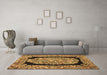 Machine Washable Persian Brown Traditional Rug in a Living Room,, wshtr3348brn