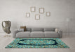 Machine Washable Persian Light Blue Traditional Rug in a Living Room, wshtr3348lblu