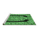 Sideview of Machine Washable Persian Emerald Green Traditional Area Rugs, wshtr3348emgrn