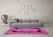 Machine Washable Persian Pink Traditional Rug in a Living Room, wshtr3348pnk