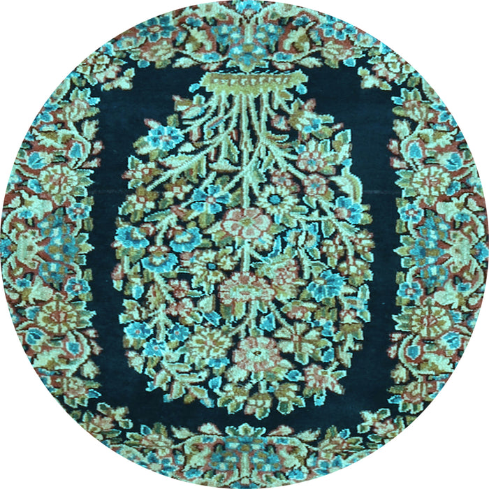 Round Persian Light Blue Traditional Rug, tr3348lblu