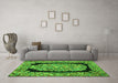 Machine Washable Persian Green Traditional Area Rugs in a Living Room,, wshtr3348grn