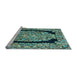 Sideview of Machine Washable Persian Light Blue Traditional Rug, wshtr3348lblu