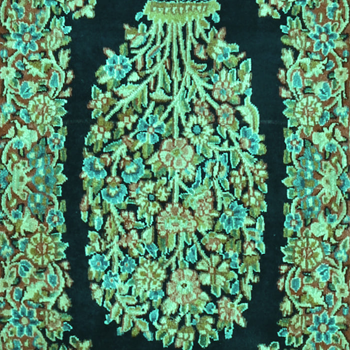 Machine Washable Persian Turquoise Traditional Area Rugs, wshtr3348turq