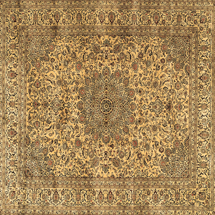 Square Persian Brown Traditional Rug, tr3349brn