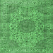 Square Persian Emerald Green Traditional Rug, tr3349emgrn