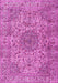 Machine Washable Persian Pink Traditional Rug, wshtr3349pnk