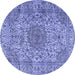 Round Persian Blue Traditional Rug, tr3349blu