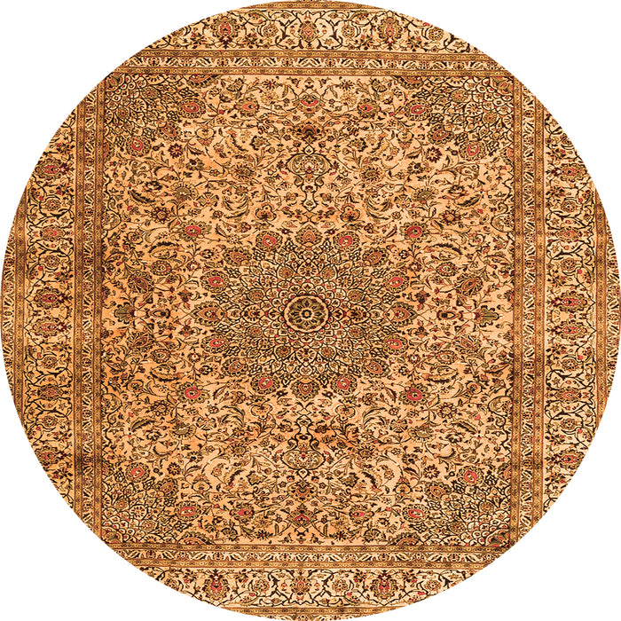 Square Persian Orange Traditional Rug, tr3349org