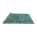 Sideview of Machine Washable Persian Light Blue Traditional Rug, wshtr3349lblu