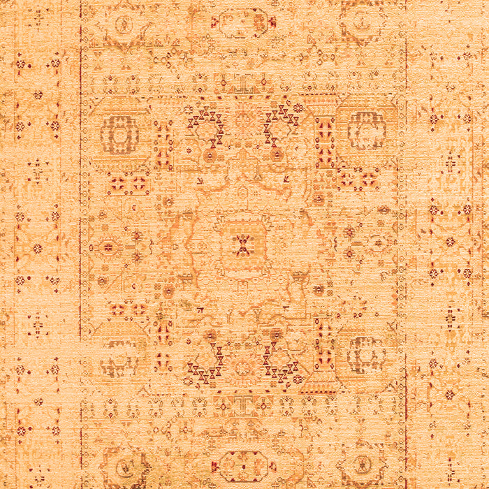 Serging Thickness of Machine Washable Persian Orange Traditional Area Rugs, wshtr334org