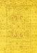 Machine Washable Persian Yellow Traditional Rug, wshtr334yw