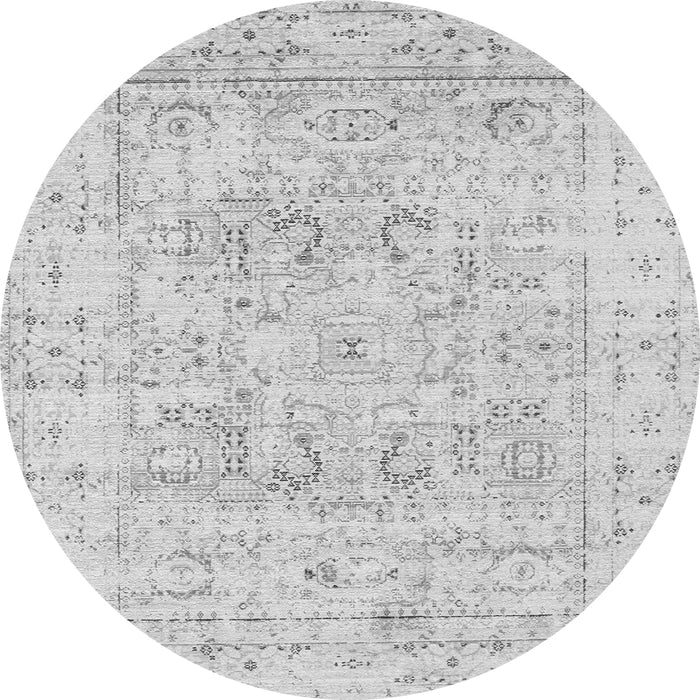 Machine Washable Persian Gray Traditional Rug, wshtr334gry