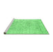 Sideview of Machine Washable Persian Emerald Green Traditional Area Rugs, wshtr334emgrn