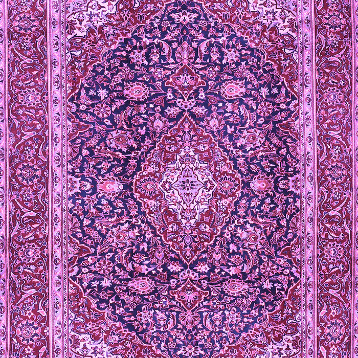 Machine Washable Medallion Purple Traditional Area Rugs, wshtr3350pur