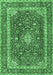 Medallion Emerald Green Traditional Rug, tr3350emgrn