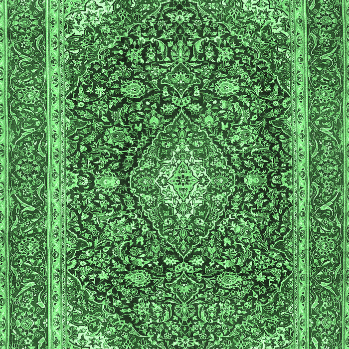 Medallion Emerald Green Traditional Rug, tr3350emgrn