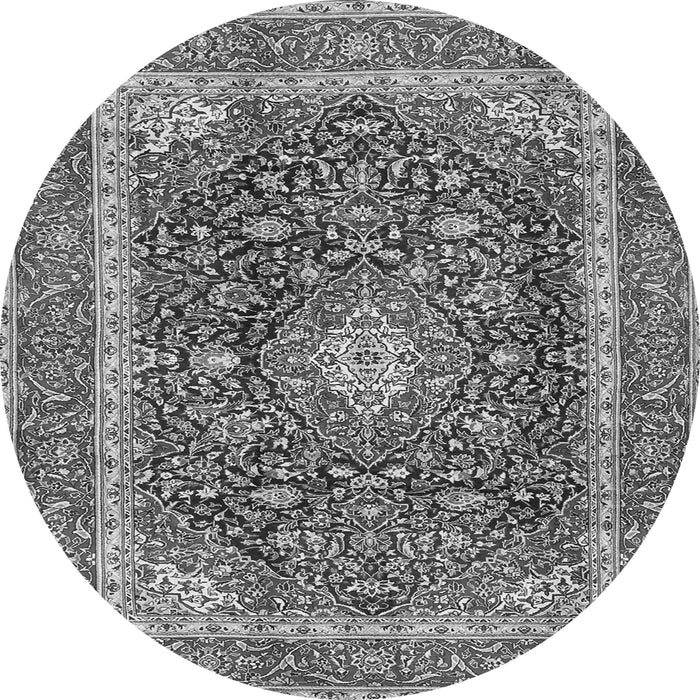 Square Medallion Gray Traditional Rug, tr3350gry