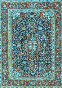 Medallion Light Blue Traditional Rug, tr3350lblu