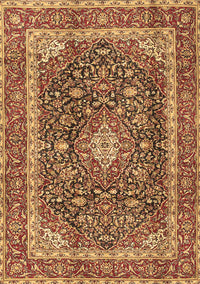 Medallion Brown Traditional Rug, tr3350brn