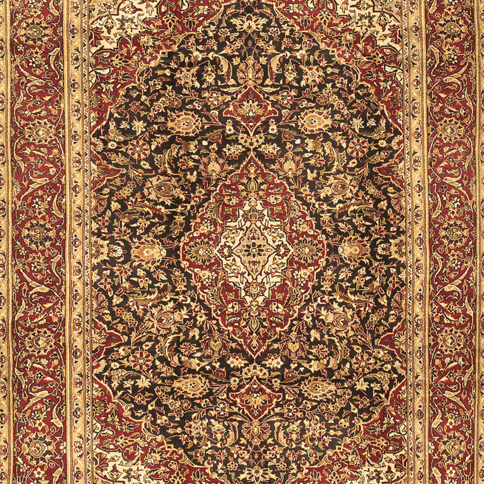 Medallion Brown Traditional Rug, tr3350brn