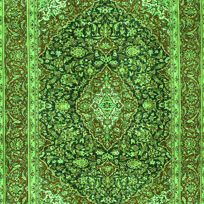 Medallion Green Traditional Rug, tr3350grn