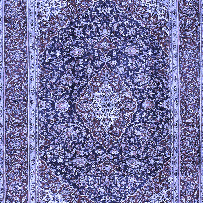 Machine Washable Medallion Blue Traditional Rug, wshtr3350blu