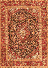 Medallion Orange Traditional Rug, tr3350org