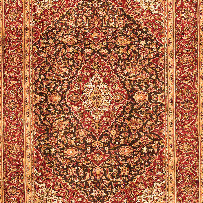 Medallion Orange Traditional Rug, tr3350org