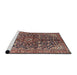 Sideview of Machine Washable Traditional Camel Brown Rug, wshtr3351