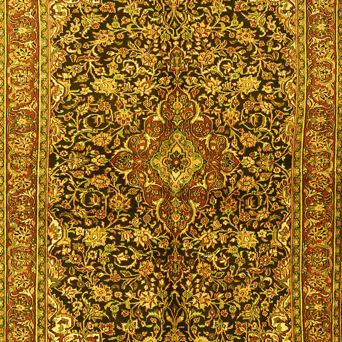 Machine Washable Persian Yellow Traditional Rug, wshtr3351yw