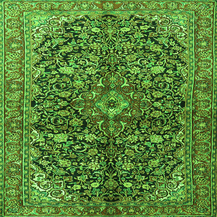 Serging Thickness of Persian Green Traditional Rug, tr3351grn