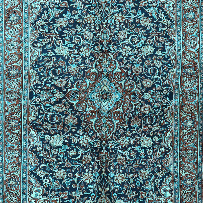 Machine Washable Persian Light Blue Traditional Rug, wshtr3351lblu