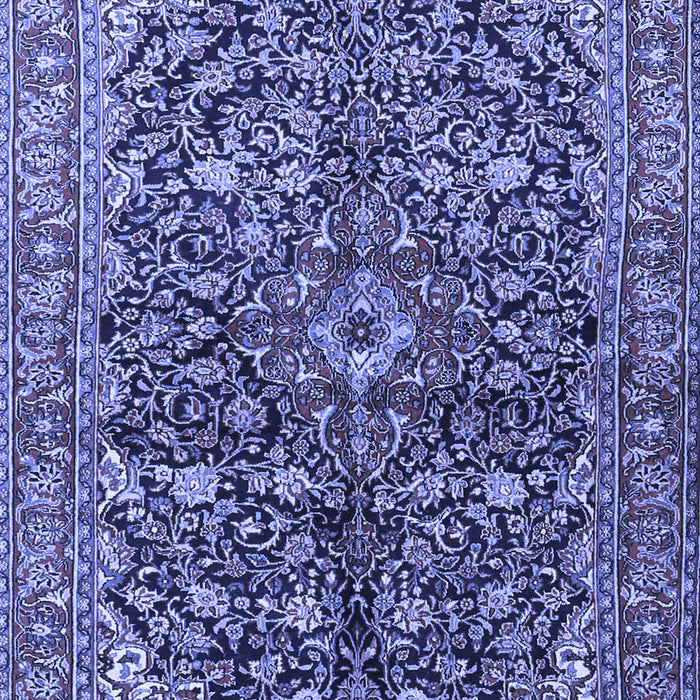 Machine Washable Persian Blue Traditional Rug, wshtr3351blu