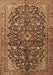 Machine Washable Persian Brown Traditional Rug, wshtr3351brn