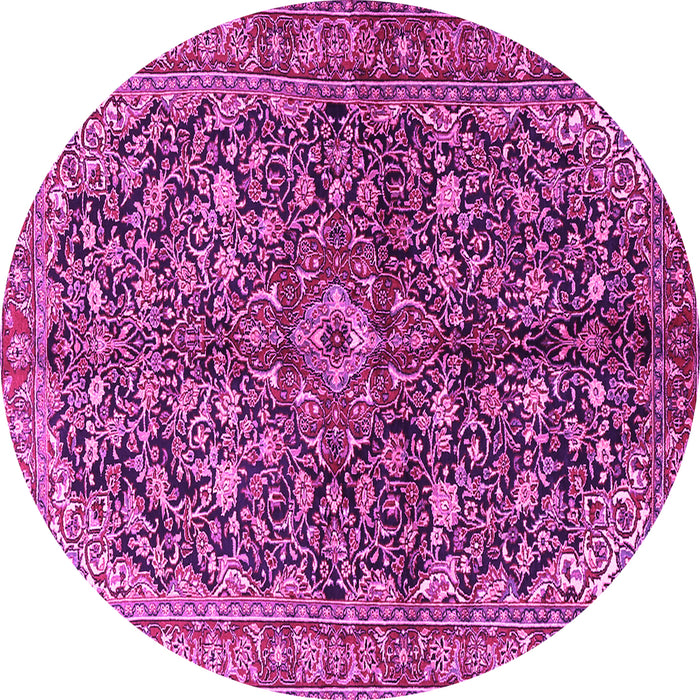 Round Persian Pink Traditional Rug, tr3351pnk
