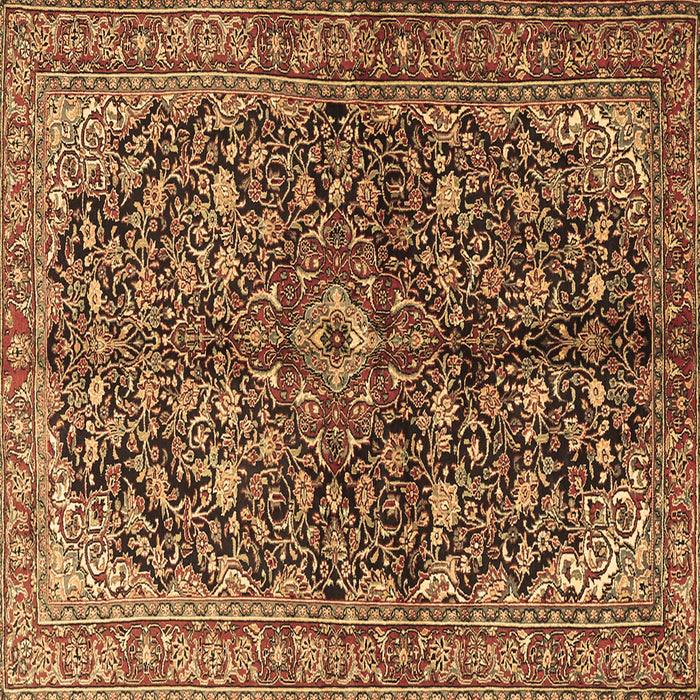 Square Machine Washable Persian Brown Traditional Rug, wshtr3351brn