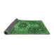 Sideview of Medallion Emerald Green Traditional Rug, tr3352emgrn