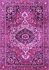 Medallion Purple Traditional Rug, tr3352pur